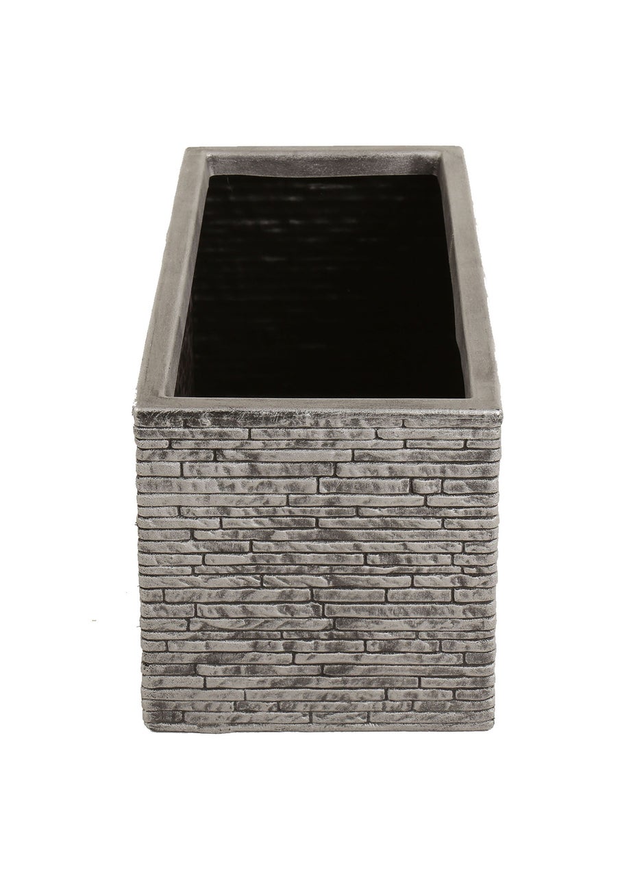 Charles Bentley Trough Slate Planter Plastic Plant Pot (H25cm x L60cm x W25.5cm)