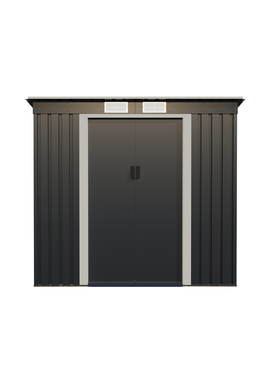 Charles Bentley Metal Galvanised Steel Shed (W6.6ft x D4ft)