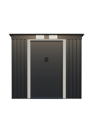 Charles Bentley Metal Galvanised Steel Shed (W6.6ft x D4ft)