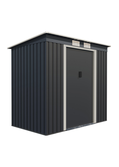 Charles Bentley Metal Galvanised Steel Shed (W6.6ft x D4ft)