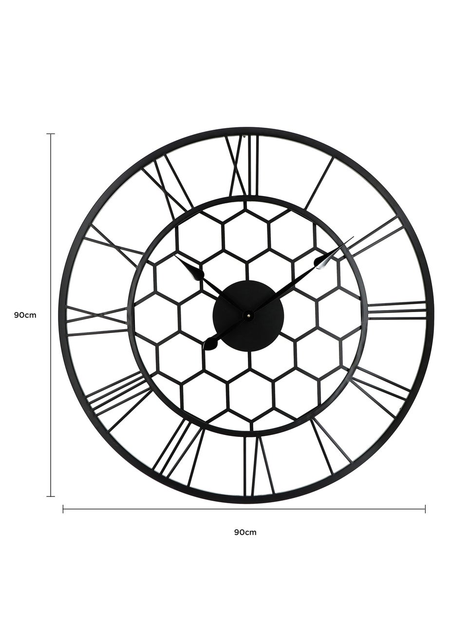 Charles Bentley Stanwick Indoor Outdoor Round Skeleton Wall Clock (Dia. 90cm)