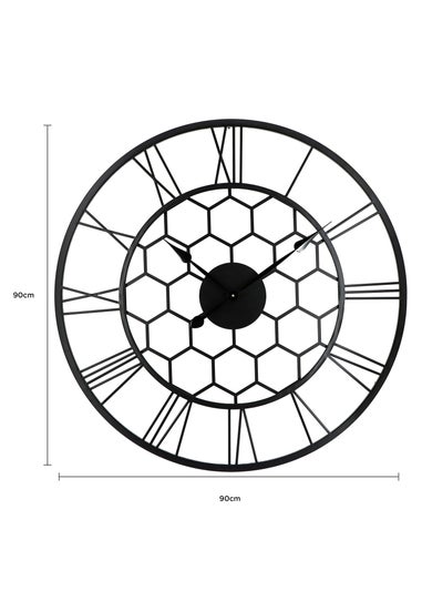 Charles Bentley Stanwick Indoor Outdoor Round Skeleton Wall Clock (Dia. 90cm)
