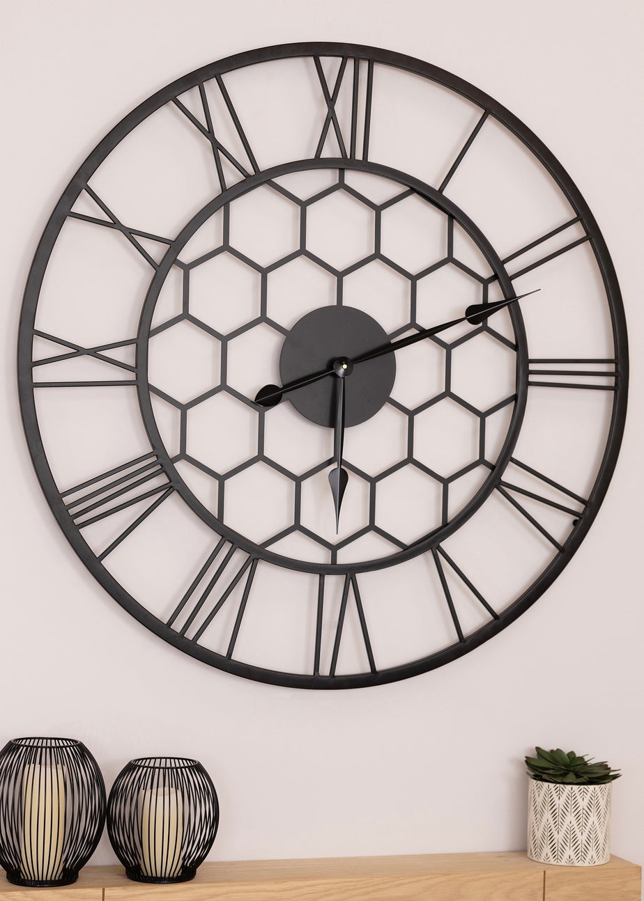 Charles Bentley Stanwick Indoor Outdoor Round Skeleton Wall Clock (Dia. 90cm)