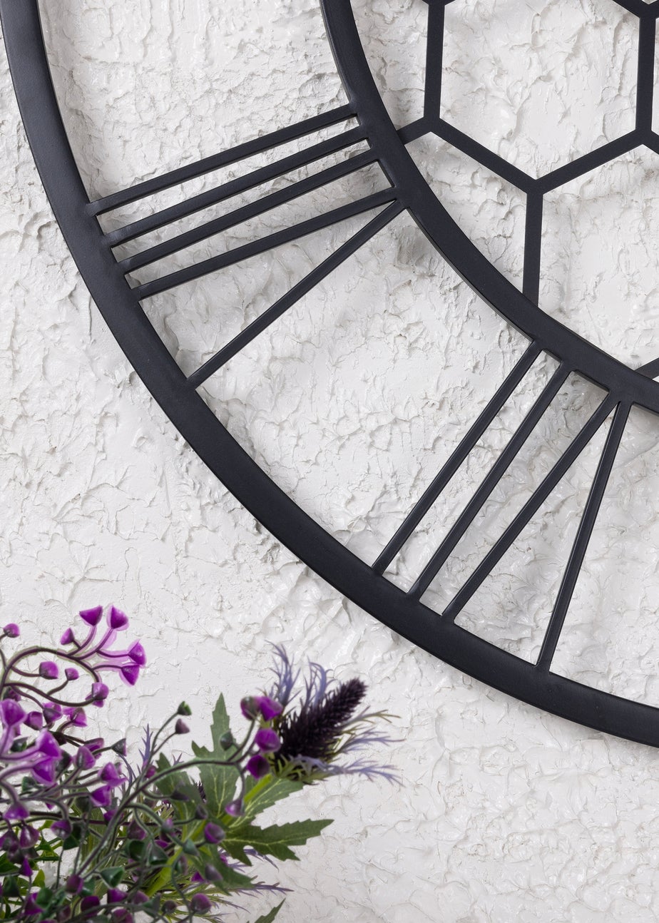 Charles Bentley Stanwick Indoor Outdoor Round Skeleton Wall Clock (Dia. 90cm)