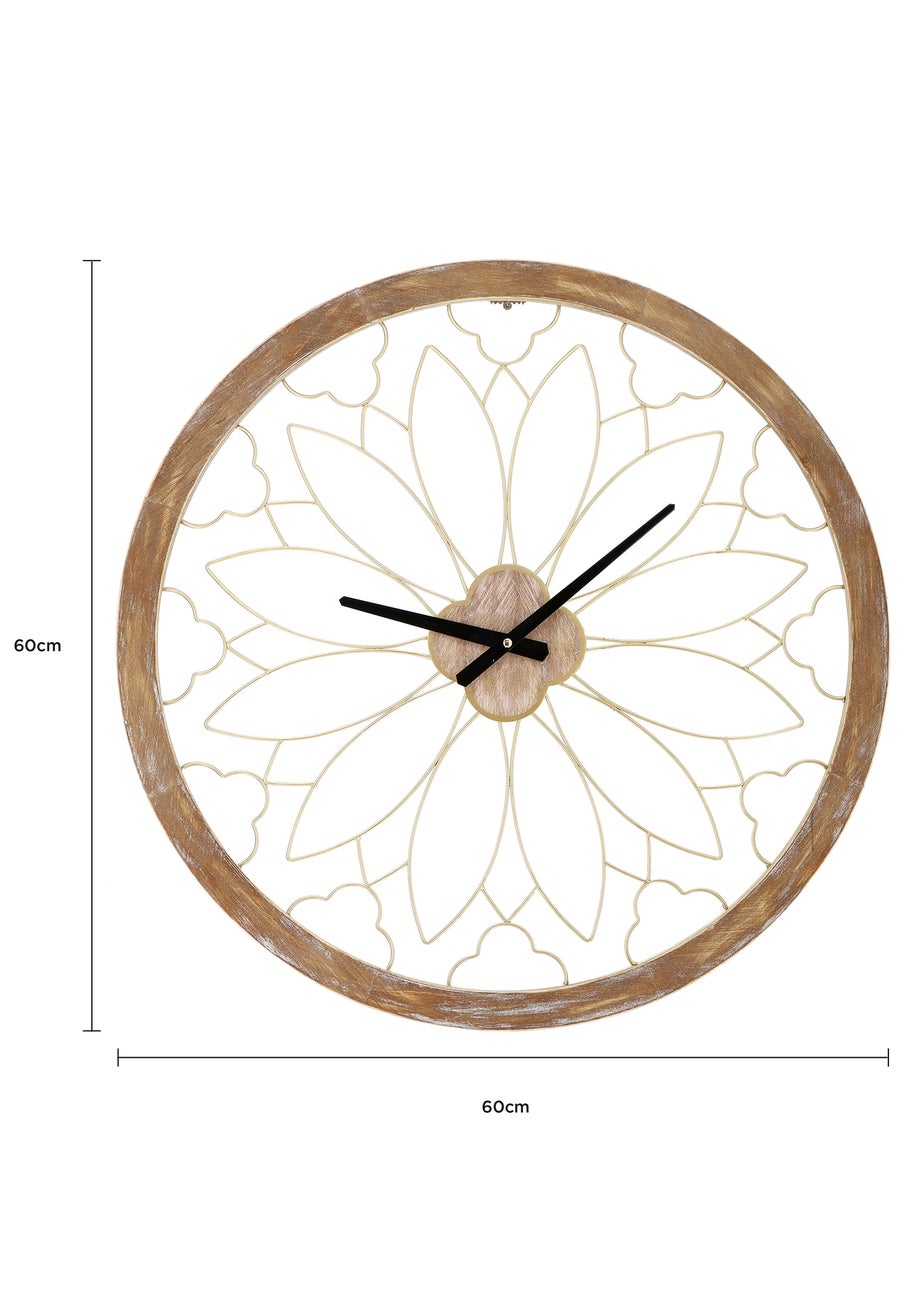 Charles Bentley Ullswater Indoor Outdoor Round Skeleton Wall Clock (Dia. 60cm)