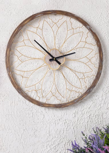 Charles Bentley Ullswater Indoor Outdoor Round Skeleton Wall Clock (Dia. 60cm)