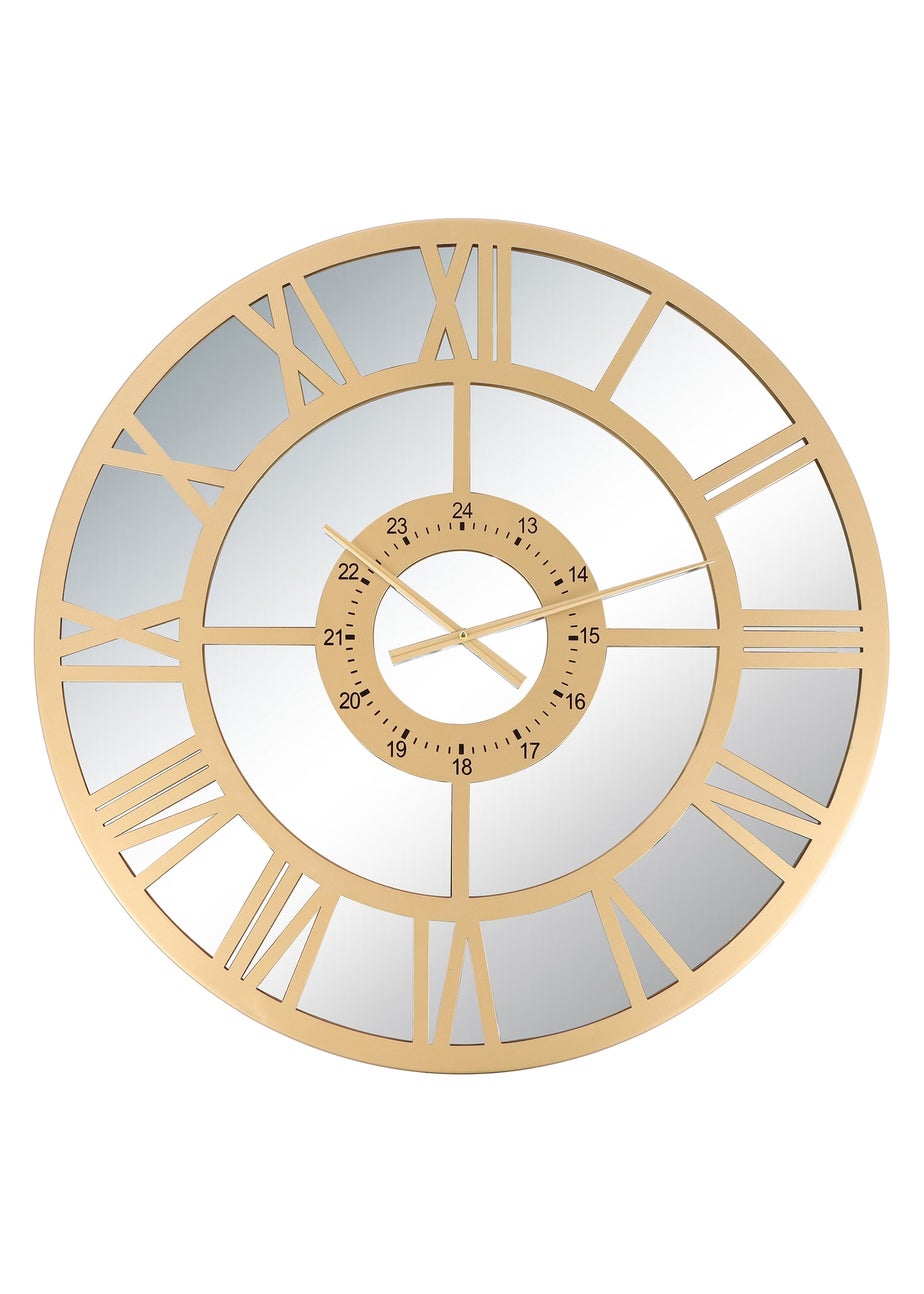 Charles Bentley Coniston Indoor Outdoor Mirrored Skeleton Wall Clock (Dia. 80cm)