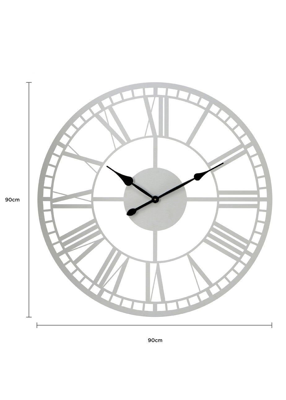 Charles Bentley Malham Indoor Outdoor Round Skeleton Wall Clock (Dia. 90cm)