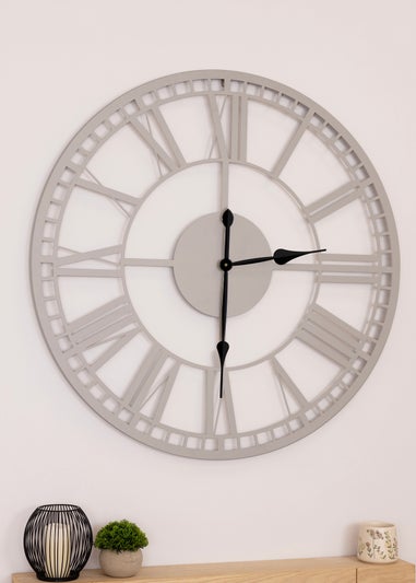 Charles Bentley Malham Indoor Outdoor Round Skeleton Wall Clock (Dia. 90cm)