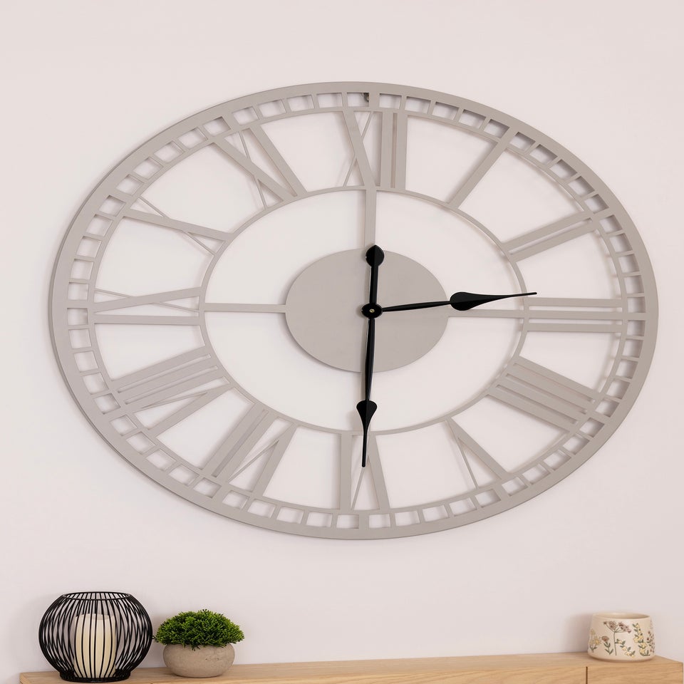 Charles Bentley Malham Indoor Outdoor Round Skeleton Wall Clock (Dia. 90cm)