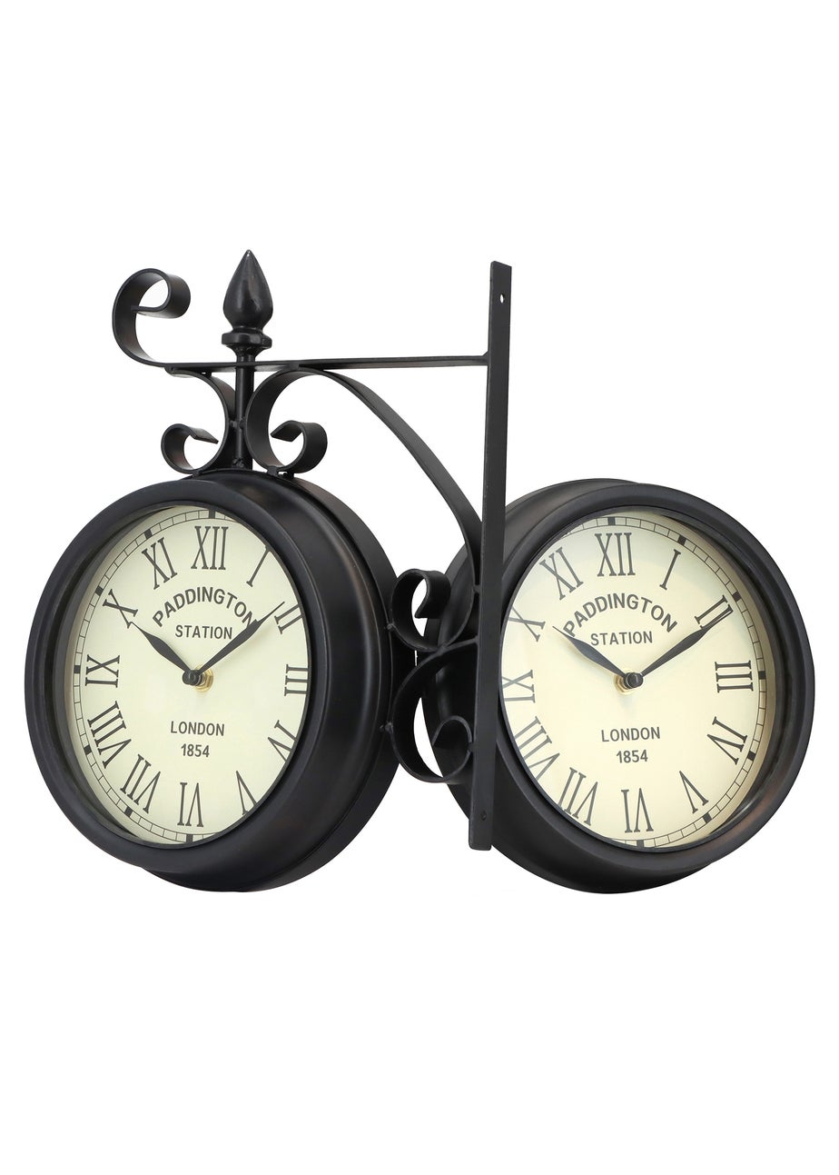 Charles Bentley Paddington Indoor Outdoor Double Sided Wall Clock (H32cm x W27cm)