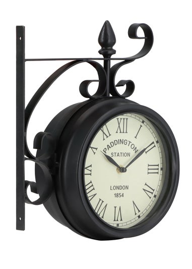 Charles Bentley Paddington Indoor Outdoor Double Sided Wall Clock (H32cm x W27cm)