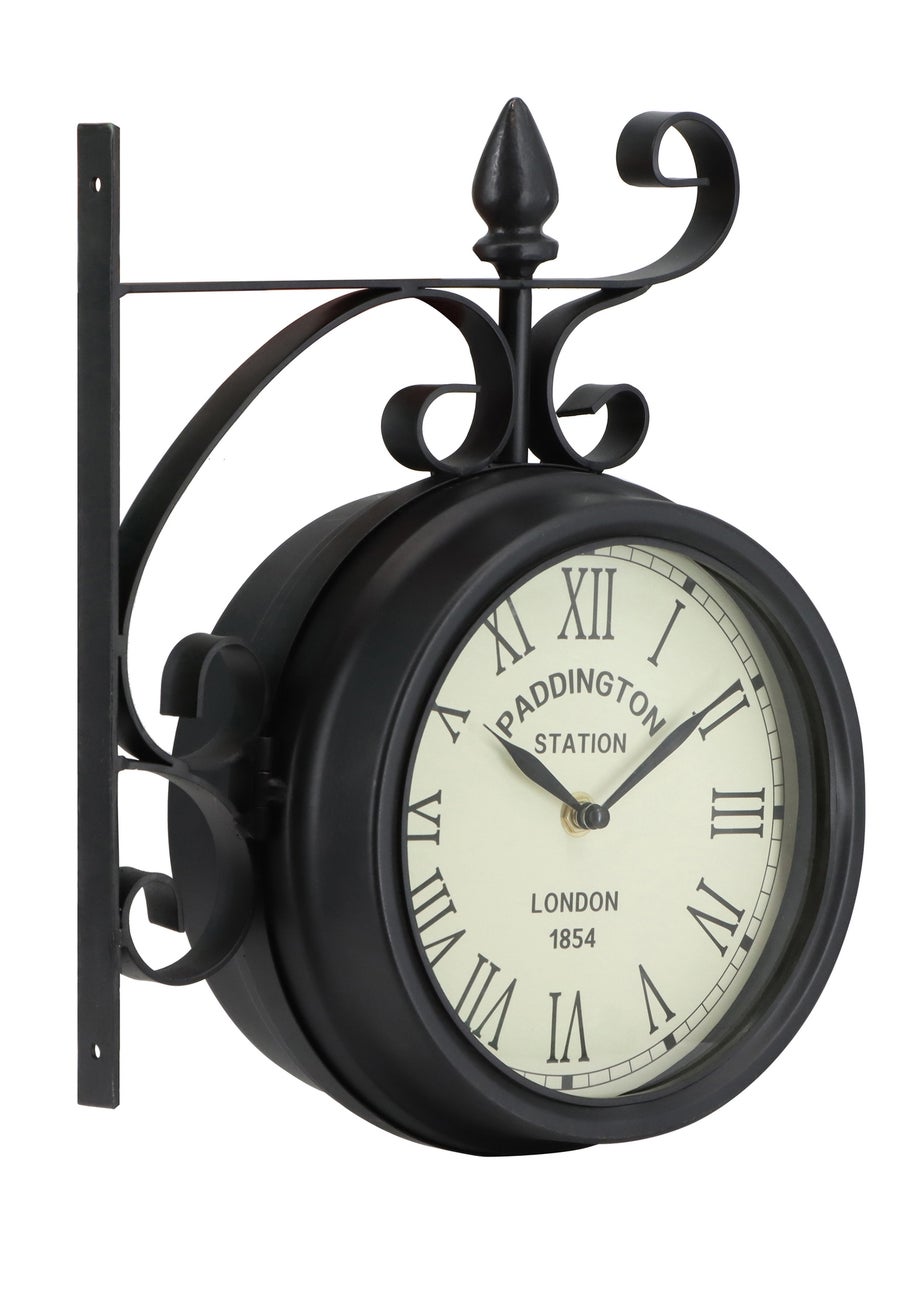 Charles Bentley Paddington Indoor Outdoor Double Sided Wall Clock (H32cm x W27cm)