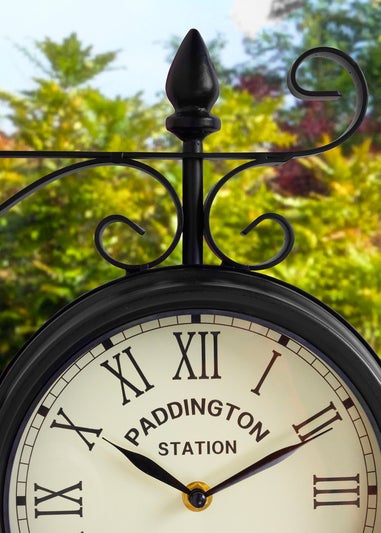 Charles Bentley Paddington Indoor Outdoor Double Sided Wall Clock (H32cm x W27cm)