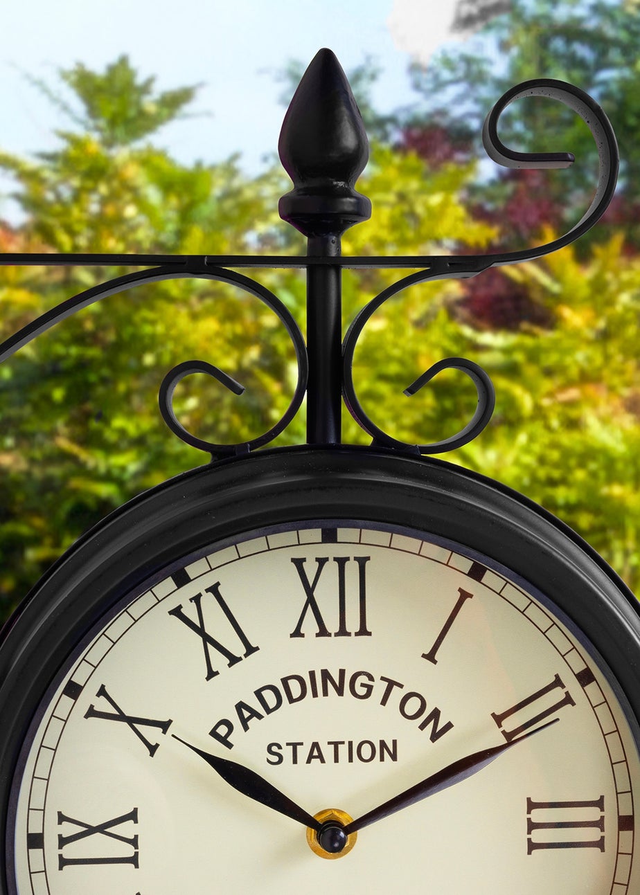 Charles Bentley Paddington Indoor Outdoor Double Sided Wall Clock (H32cm x W27cm)
