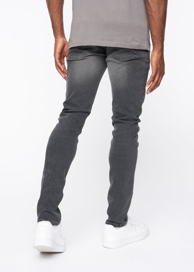 Crosshatch Grey Wash Barbeck Slim Fit Denim