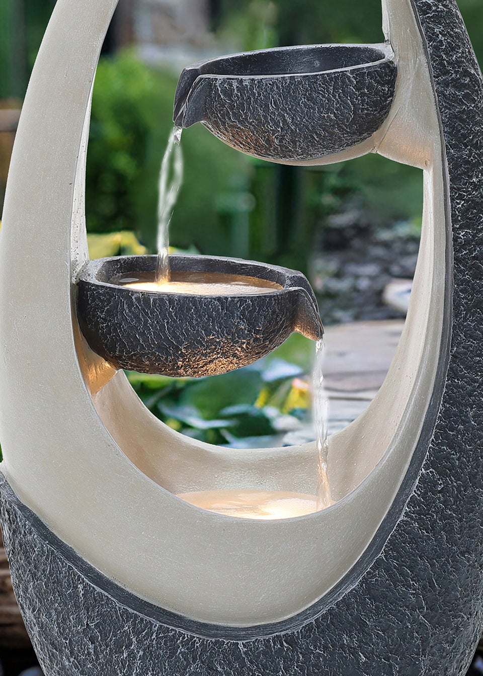 Charles Bentley Loire Cascading Water Feature (H59.5cm x W30cm x D23.5cm)