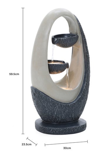 Charles Bentley Loire Cascading Water Feature (H59.5cm x W30cm x D23.5cm)