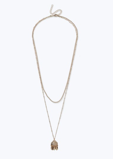 Muse Gold Multirow Necklace