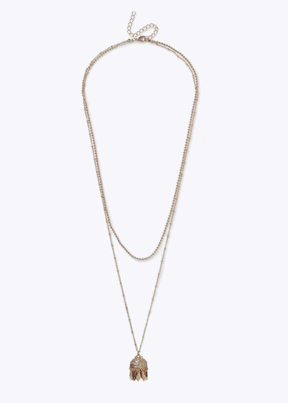 Muse Gold Multirow Necklace