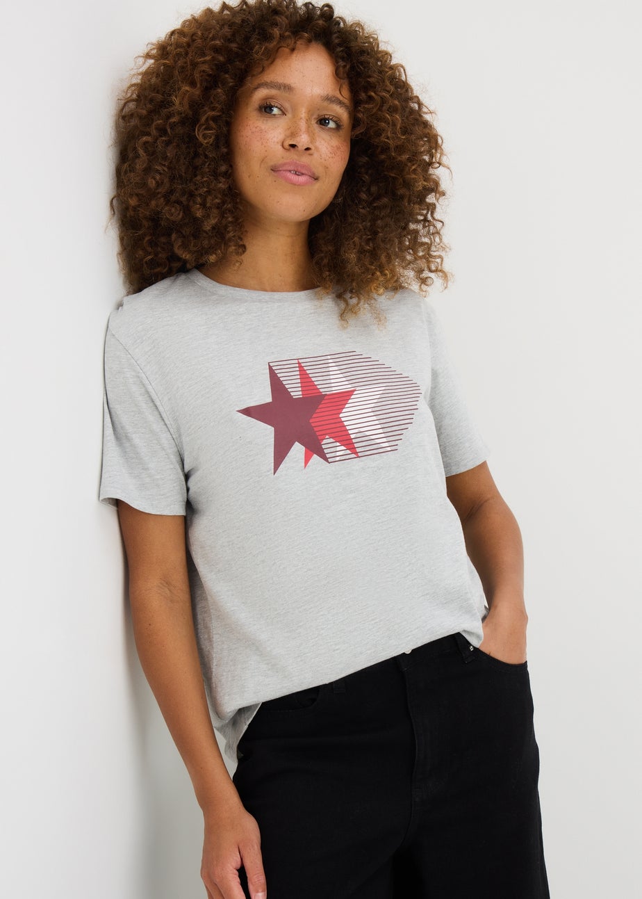 Grey Star Graphic T-Shirt