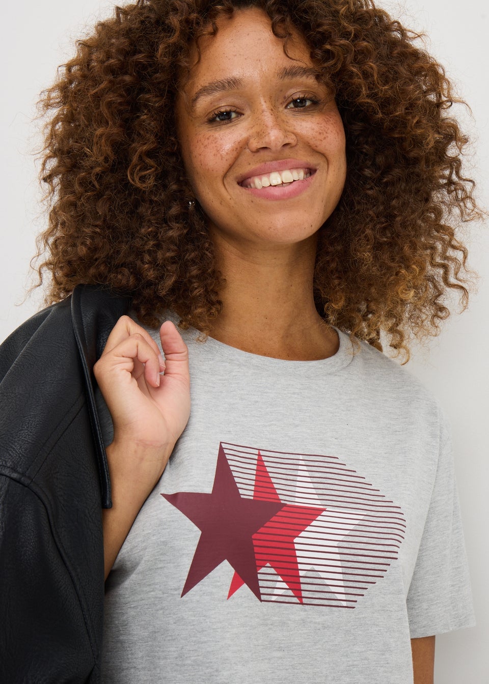 Grey Star Graphic T-Shirt