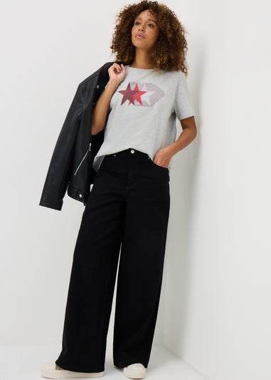 Grey Star Graphic T-Shirt