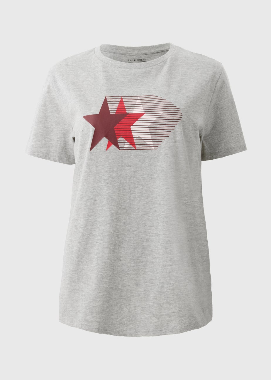 Grey Star Graphic T-Shirt