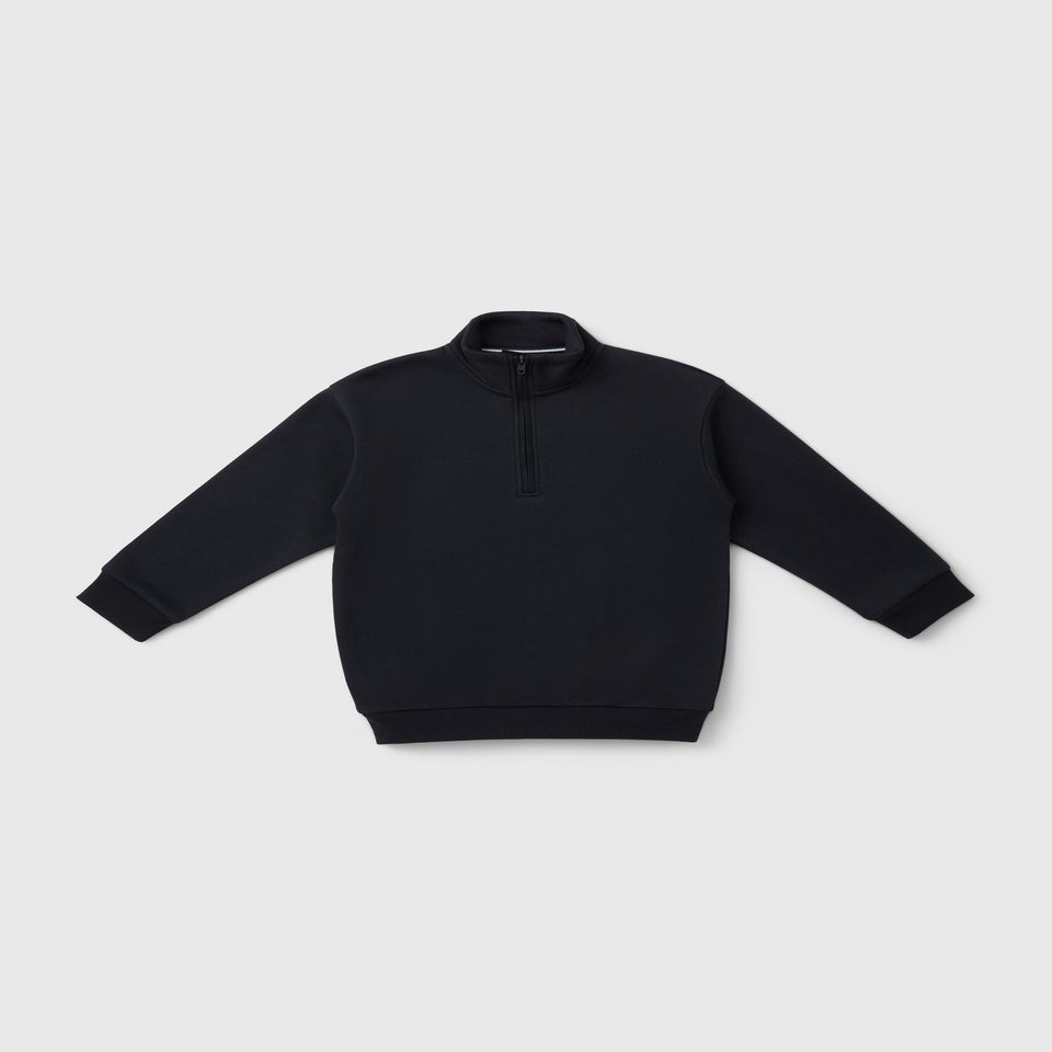 Boys Navy 1/2 Zip Funnel Neck Sweatshirt (7-15yrs)