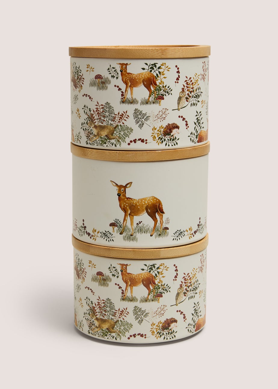 Woodland Stackable Canisters