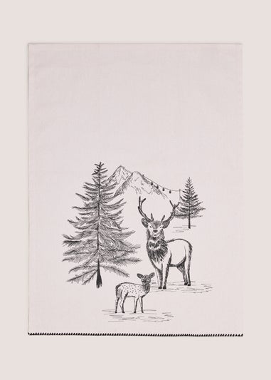 White Stag Large Tea Towel
