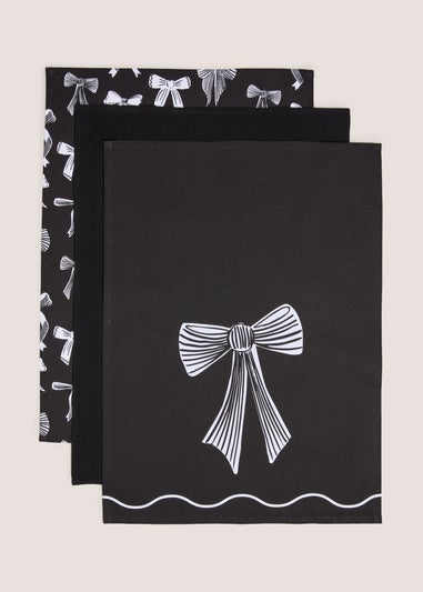 Black Bow Tea Towels