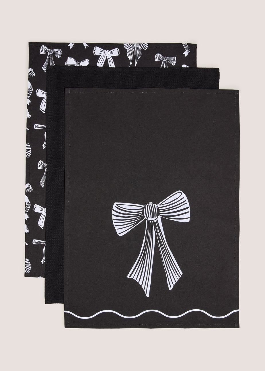 Black Bow Tea Towels