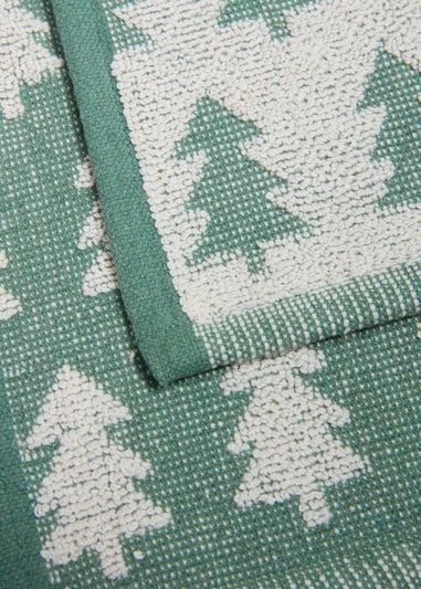 Green Christmas Tree Tea Towels
