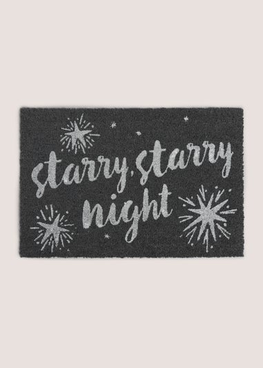Silver Starry Night Doormat