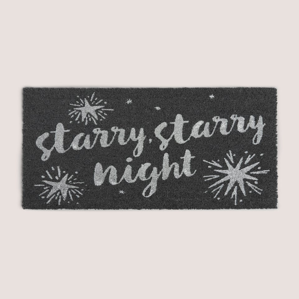 Silver Starry Night Doormat