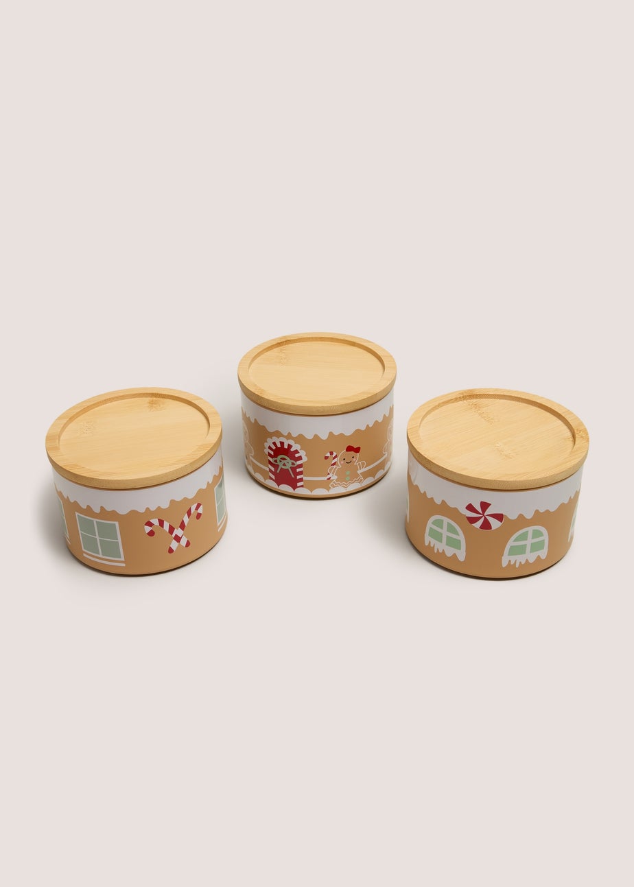 Gingerbread Christmas Stack Canisters