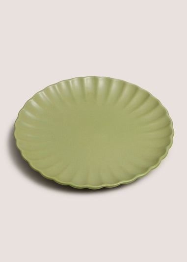 Green Scalloped Side Plate