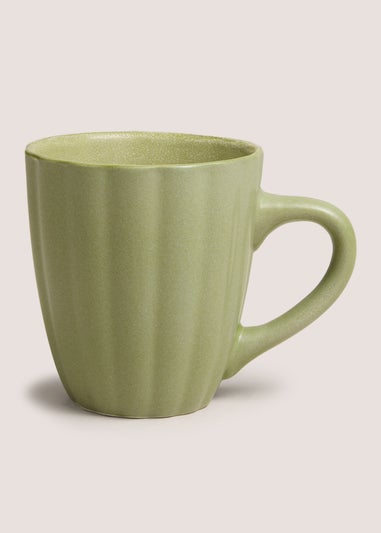 Green Scalloped Mug