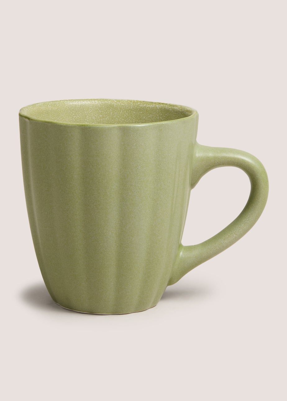 Green Scalloped Mug