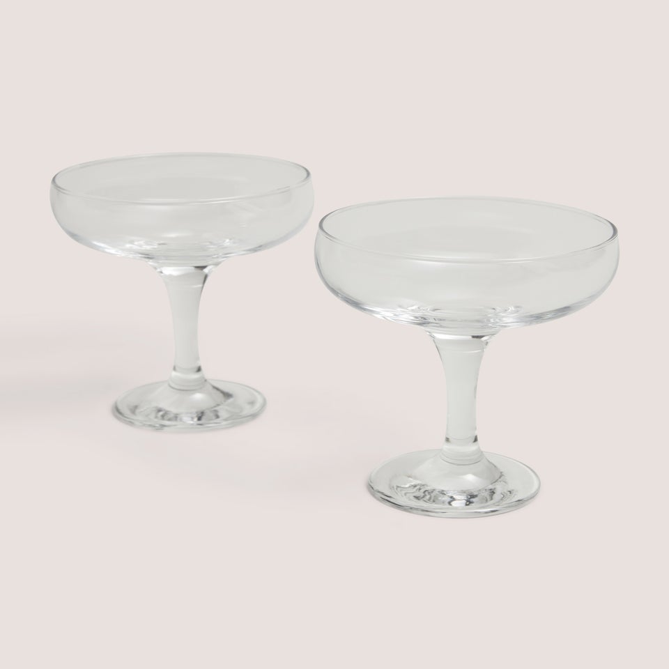 2 Pack Coupe Glasses