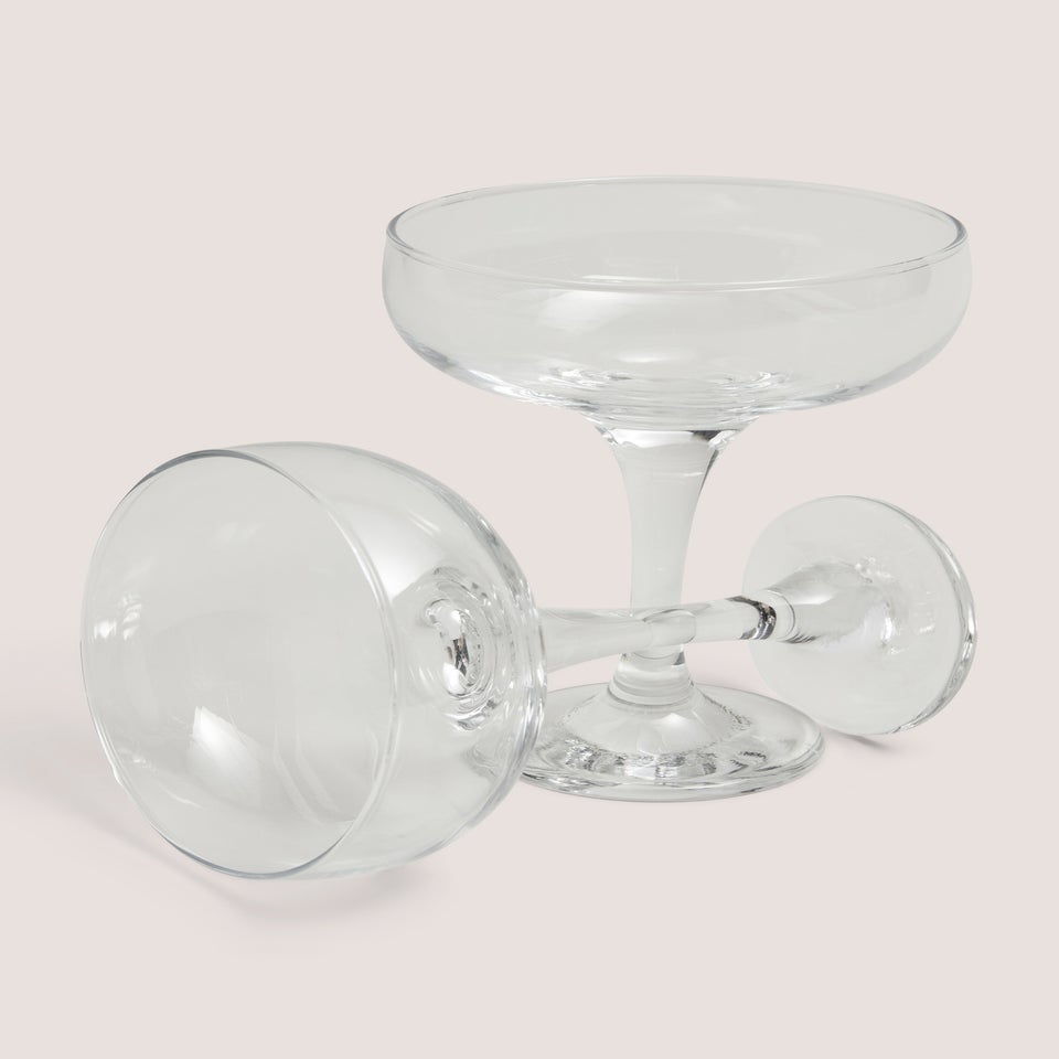 2 Pack Coupe Glasses