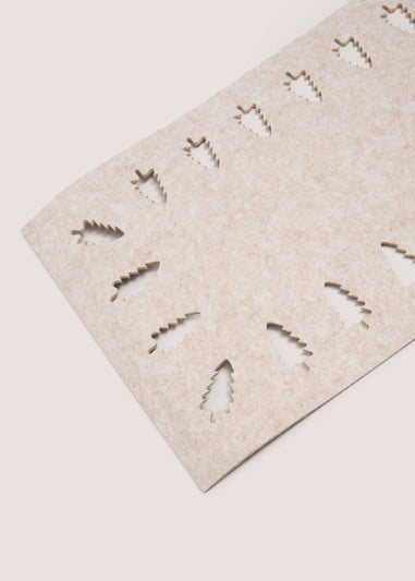 Natural Christmas Tree Felt Table Runner