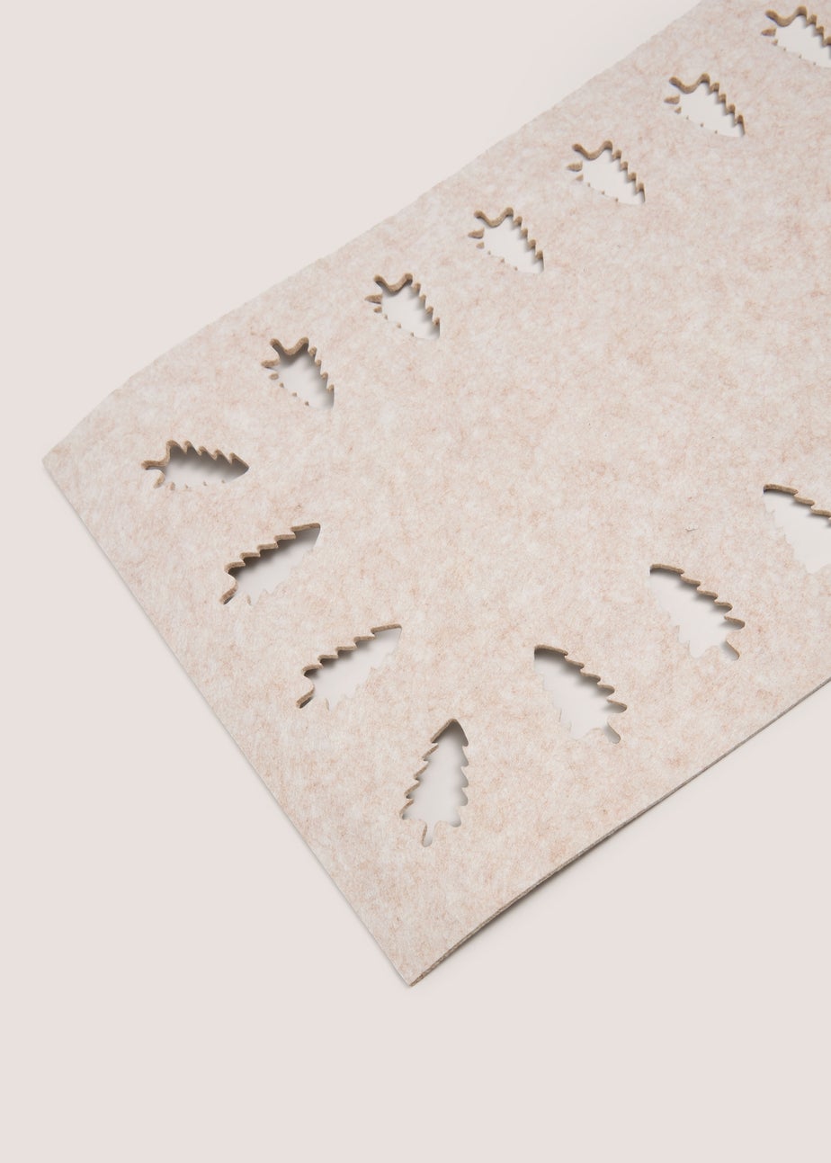 Natural Christmas Tree Felt Table Runner