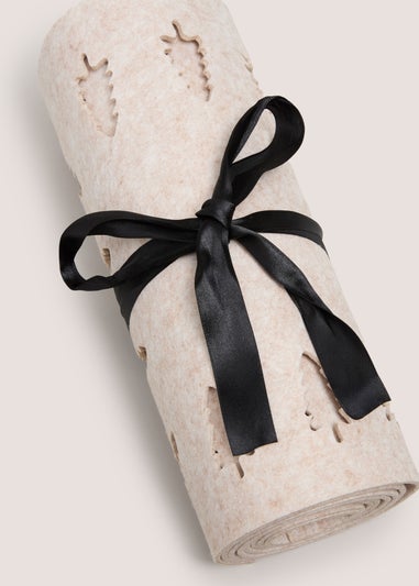 Natural Christmas Tree Felt Table Runner