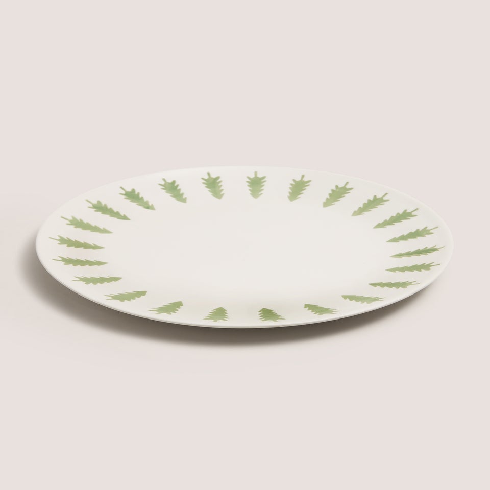 Green Tree Dinner Plate