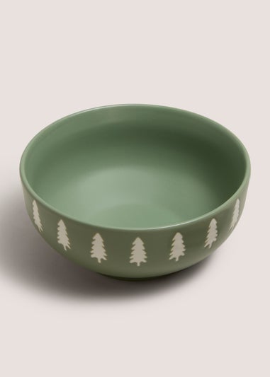 Green Christmas Tree Bowl