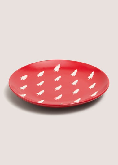 Red Christmas Tree Side Plate