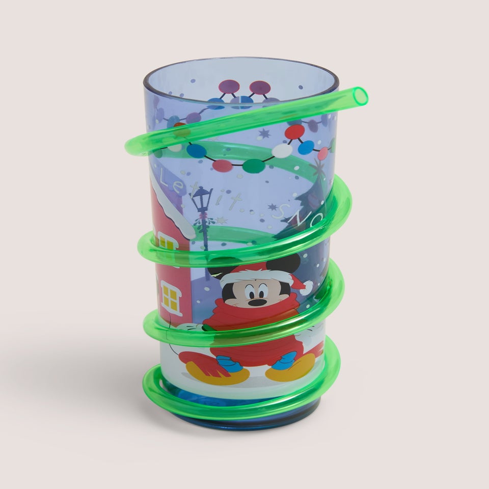 Mickey Mouse Christmas Twisty Straw Tumbler