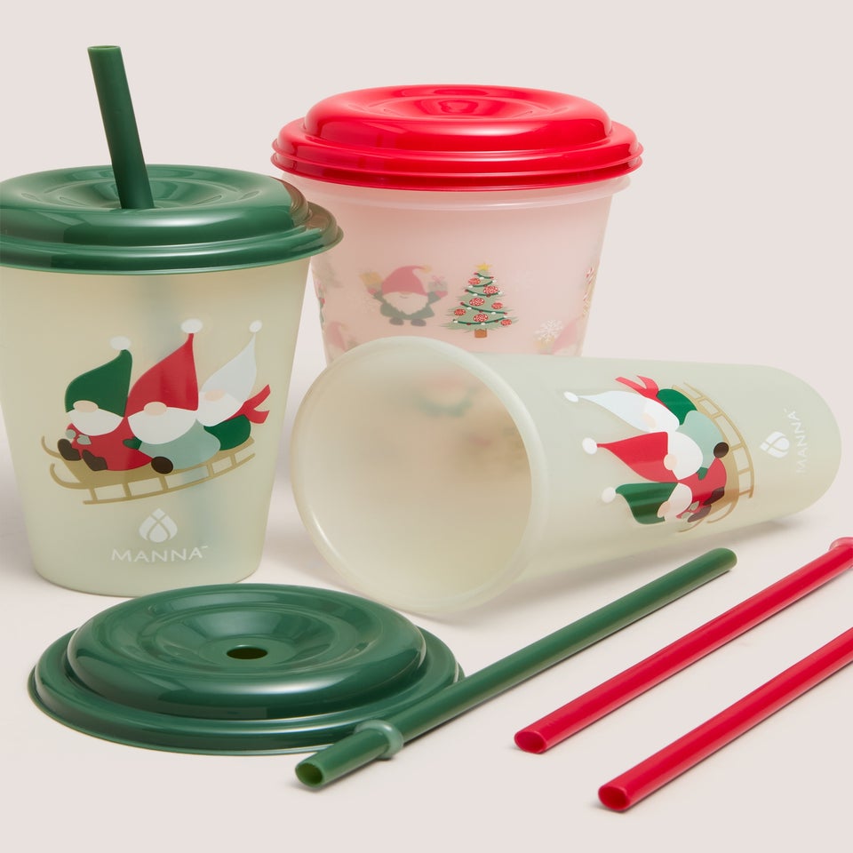 4 Pack Christmas Colour Changing Cups